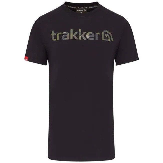Trakker CR Logo T-Shirt Black Camo