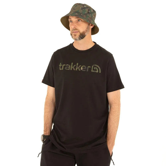 Trakker CR Logo T-Shirt Black Camo