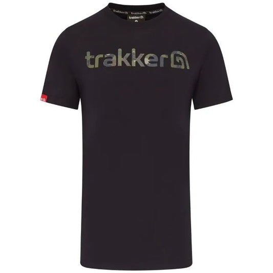 Trakker CR Logo T-Shirt Black Camo