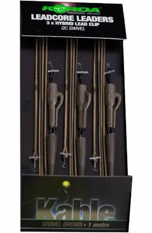 Leadcore leader Hybrid Lead Clip Gravel, 3 pack