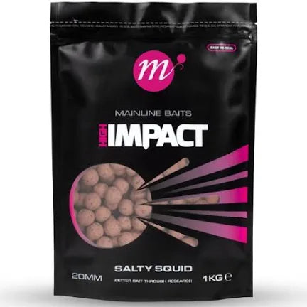 Mainline hi impact salty Squid boilies 1kg 20mm