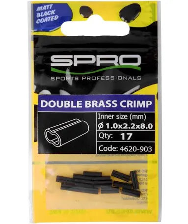 MATTE BLACK W-BRASS CRIMP # 1.0X2.2XL8