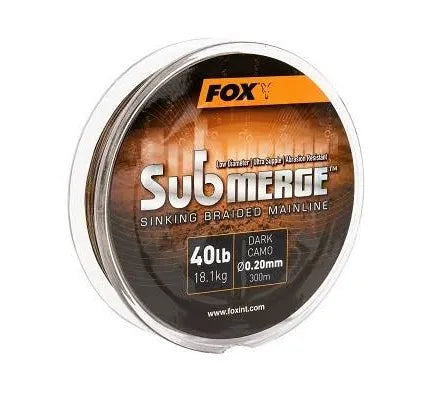 Submerge dark camo sinking braid x 300m 0.16mm 25lb/11.3kgs