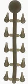 Fox Edges Hook bead x 25 size 2-6 trans khaki